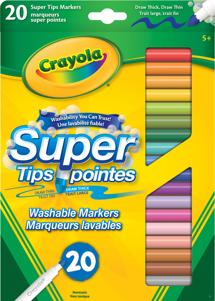 Markers, Super Tips Washable (20)