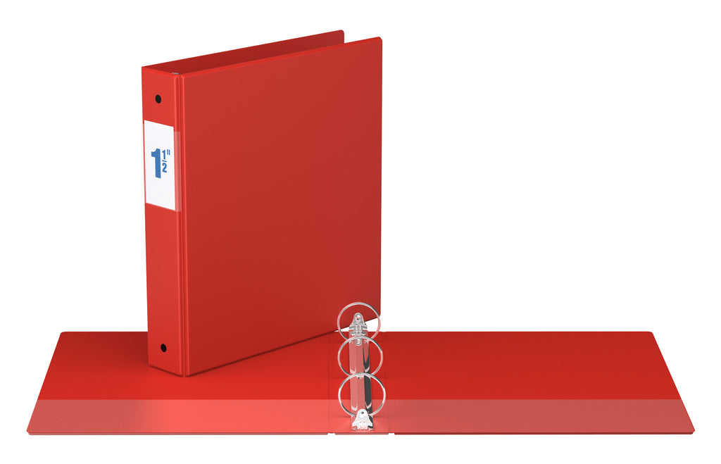 Binders, Comm. Grade, 1.5  in - O Ring, Red