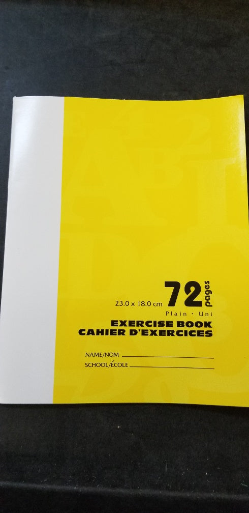 ??  Exercise Book, Plain - 72 pgs (23.1 x 18 cm)