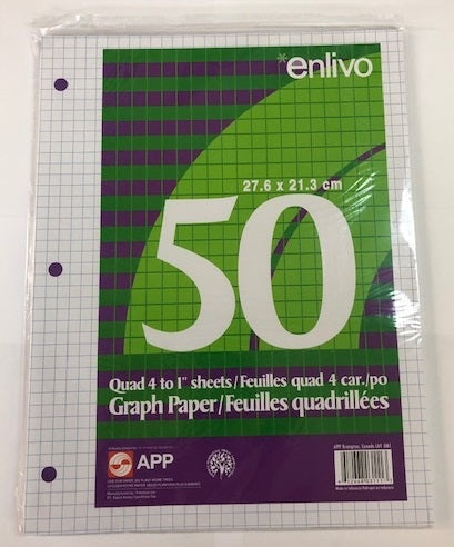 ??  Refill Paper, Graph, 4:1 (1/4 in squares), 50 shts