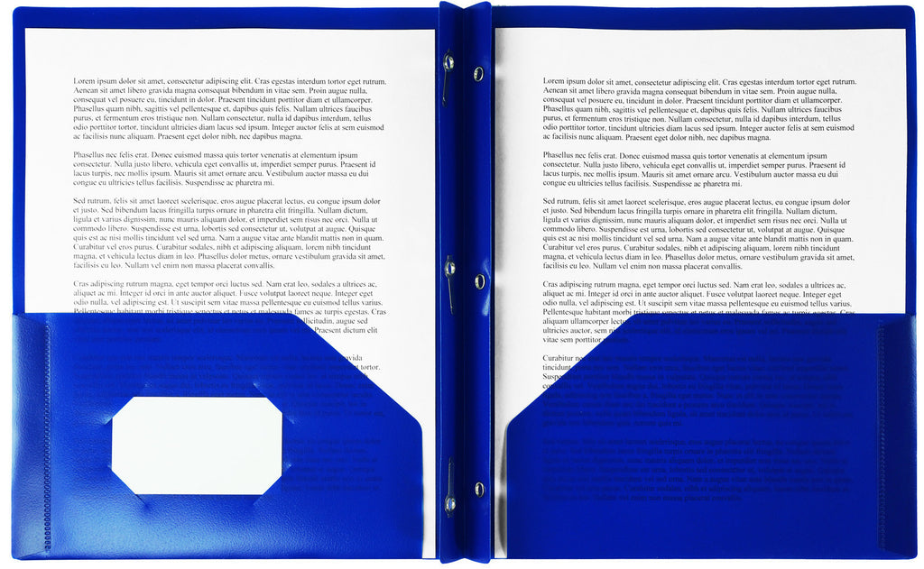 Portfolios, Poly Pocket Portfolio with Duo-Tangs - Dk Blue