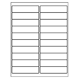 Labels, 20 BLANK labels (4 x 1 in)