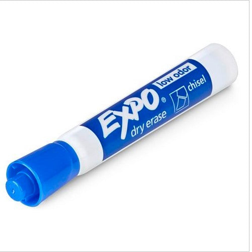 Markers, EXPO, Dry Erase Low Odour, Chisel Tip - Blue